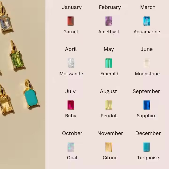 BIRTHSTONE CHARM